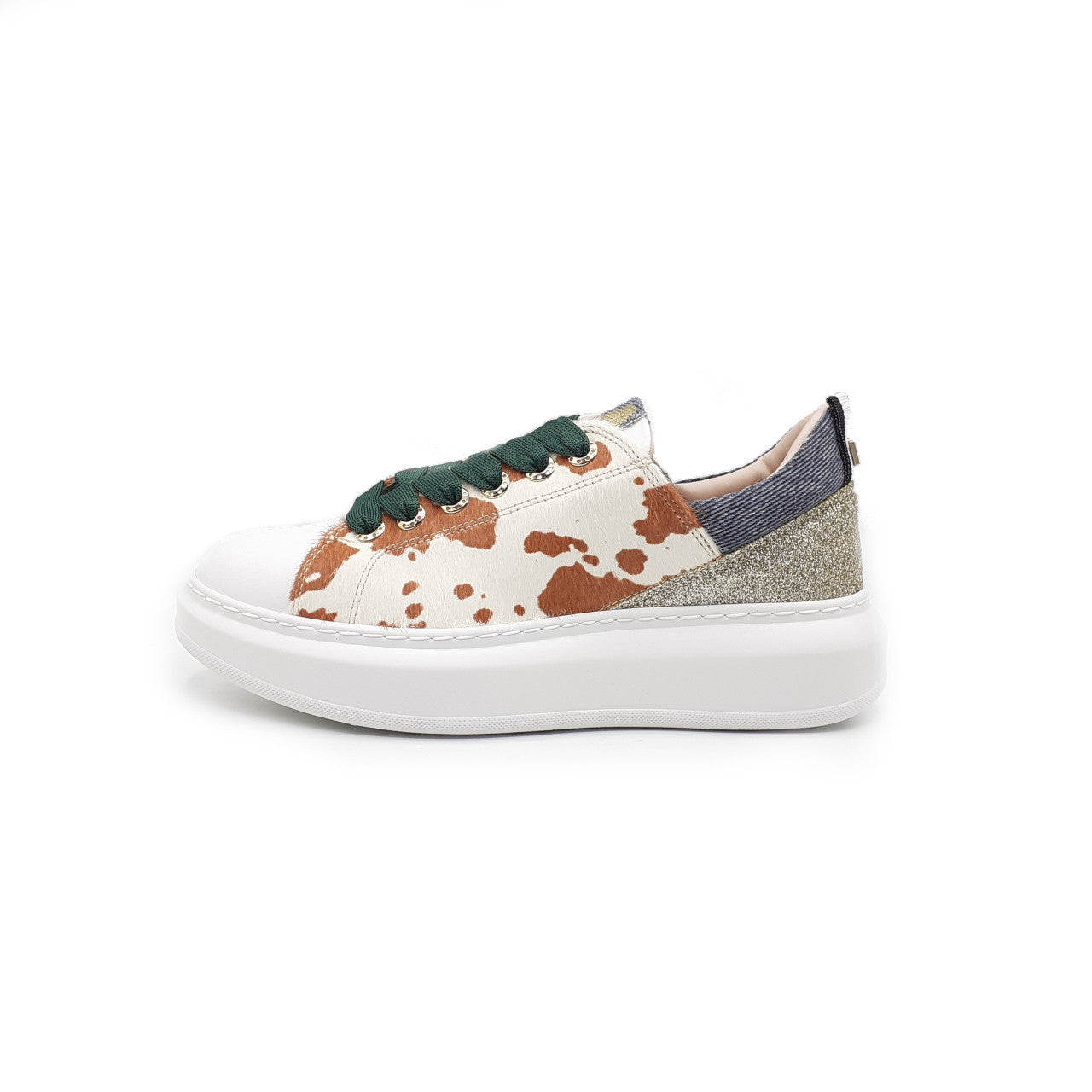 Sneaker JOY Mucca bianco/cuoio