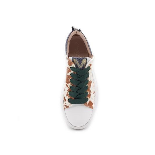 Sneaker JOY Mucca bianco/cuoio