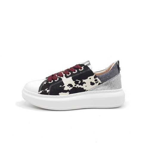 Sneaker JOY Mucca bianco/nero